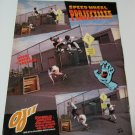 Original Santa Cruz SkateBoard Advertisement Rare Vintage Speed Wheels