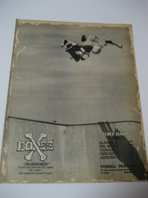 Original Powell Peralta SkateBoard Advertisement Rare Vintage Tony Hawk