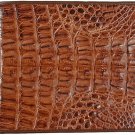 100% Genuine Alligator Brown Bifold Wallet W214