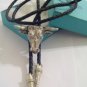 SILVER TONE Buffalo BOLO TIE WESTERN COWBOY NECKLACE