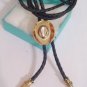 Gold Tone Metal HAT BOLO TIE Cowboy WESTERN NECKLACE