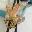 GOLD TONE Eagle BOLO TIE WESTERN COWBOY NECKLACE A3