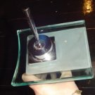 Square Glass Bath Bathroom Waterfall Faucet