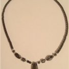 Real BLACK Healing HEMATITE FISH TAIL Pendant Necklace