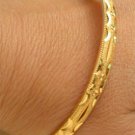 INDIA 22k GOLD PLATED WEDDING BRACELET BANGLE ENGRAVED