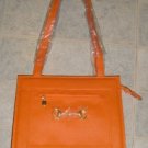 Fashion Orange PURSE Handbag BAG Simulated Leather