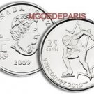 CANADA COIN 25 CENTS OLYMPICS GAMES VANCOUVER 2010