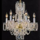 AUSTRIAN Swarovski CRYSTAL CHANDELIER Glass 21" x 20"