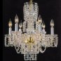 AUSTRIAN Swarovski CRYSTAL CHANDELIER Glass 21" x 20"