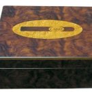 30 Cigars Cherry  Wood HUMIDOR 10.25 x 8.75 x 4.25"