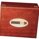 20 Cigars Rosewood Finish HUMIDOR 9.5x7.25x3.25"