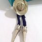 Silver Tone Metal HAT BOLO TIE Cowboy WESTERN NECKLACE