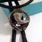 Silver Tone Metal BOOTS Lasso BOLO TIE Cowboy NECKLACE
