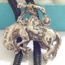 Silver Tone BOLO TIE Cowboy HORSE WESTERN NECKLACE A2