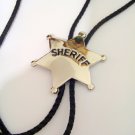 SHERIFF Metal STAR BOLO TIE Cowboy WESTERN NECKLACE