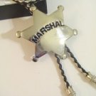 MARSHAL Metal STAR BOLO TIE Cowboy WESTERN NECKLACE