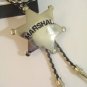 MARSHAL Metal STAR BOLO TIE Cowboy WESTERN NECKLACE