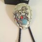 Horse Turquoise & Red BOLO TIE Cowboy WESTERN NECKLACE