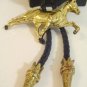GOLD Tone Horse BOLO TIE COWBOY WESTERN NECKLACE