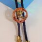 Copper Gold tone BOLO TIE Cowboy WESTERN BOOT NECKLACE