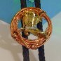 Copper Gold tone BOLO TIE Cowboy WESTERN BOOT NECKLACE
