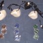 3 REAL STONE LAMP FIXTURE LIGHT HALOGEN Free Shipping
