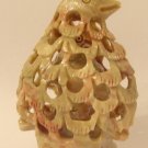 HAND CARVED STONE INSIDE TUMMY BABY FIGURINE PENGUIN