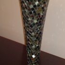19.5" MOSAIC GLASS URN VASE PEDESTAL FREE SHIPPING