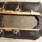 ANTIQUE 1904 Carson DOCTOR BAG Black Cowhide LEATHER