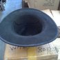 UNISEX 100% Genuine Leather BLACK Cowboy HAT FREE SHIP