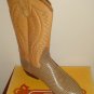 Women Beige LEATHER COWBOY WESTERN SANCHO BOOTS New 37