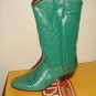 WOMEN GREEN LEATHER COWBOY WESTERN SANCHO BOOTS 37 New
