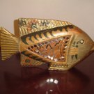 18" Gold tone Mirror Mosaic FISH FIGURINE FREE SHIPPING