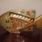 18" Gold tone Mirror Mosaic FISH FIGURINE FREE SHIPPING