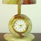 Green MARBLE DESK CLOCK WATCH HAND POLISH New