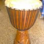 20"H - 14"W AFRICAN DJEMBE ENGRAVED WOOD DRUM FREE SHIP