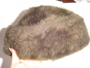BROWN SYNTHETIC FUR HAT Beret Hand Made Canada