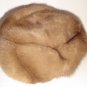 REAL Beige Tan FUR HAT Beret Hand Made Canada