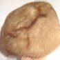REAL Beige Tan FUR HAT Beret Hand Made Canada