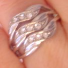 Austrian Crystal Rhinestones Band Silver Tone RING