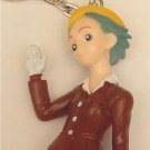 BROWN FLIGHT ATTENDANT DOLL Keychain KEY RING Key Chain