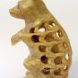 HAND CARVED STONE INSIDE TUMMY BABY FIGURINE 3.5" BEAR