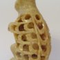 HAND CARVED STONE INSIDE TUMMY BABY FIGURINE 3.5" BEAR