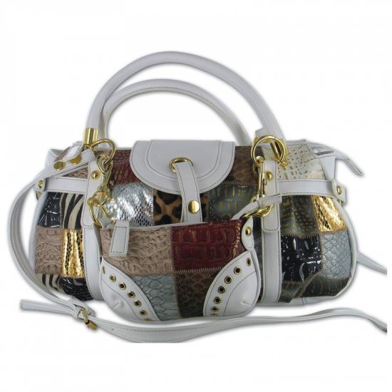 Gigi Chantal Multi Colored Purse with White Background