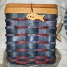 NEW Homemaker's Idea Handmade Navy Tissue Holder Basket