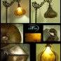 Fitter Mica Shade Jack O' Lantern Lt Amber for Your Antique Vintage Bridge Floor Lamp Base NYM Arts