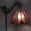 NYM Arts Silver UNO Hex Mica Shade Church Arch Design for your Antique Vintage Bridge Floor Lamp