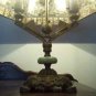 Fringed Hex Mica Shade Dk Over Light by NYM Arts for your Antique Vintage Art Deco Nouveau Lamp Base