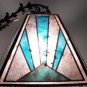NYM Arts UNO Hex Deco Rays on Silver Mica for your Antique Vintage Gridge Floor Lamp