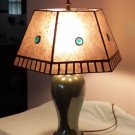 Fringed Hex w/ Turquoise Jewels by nymarts for your Vintage Antique Bridge Floor Lamp